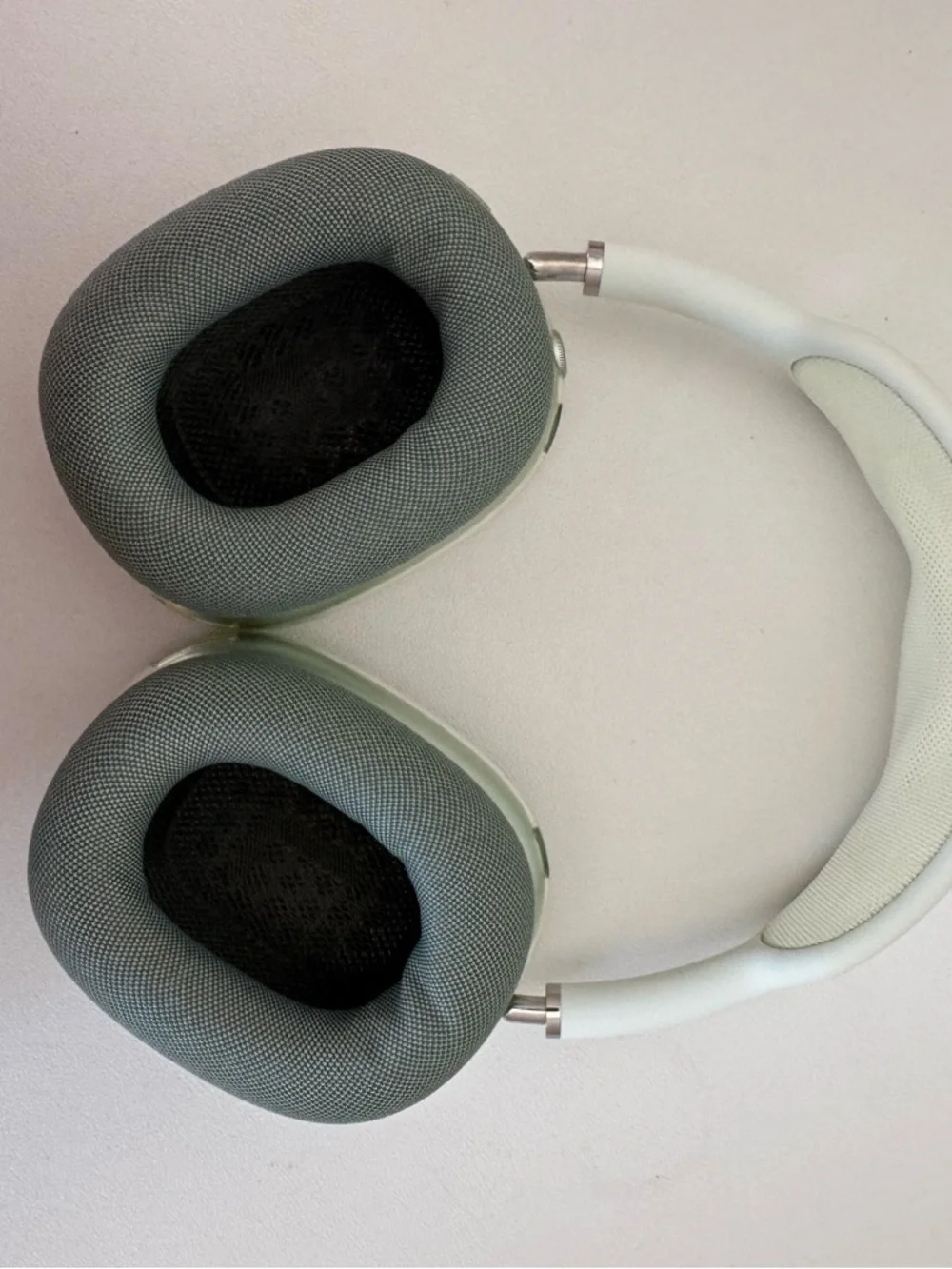 Apple Over-Ear Headphones in Seafoam Green and White